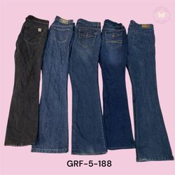 Frauen Y2K Premium Weitbeinig Denim Jeans (GRF-5-1..