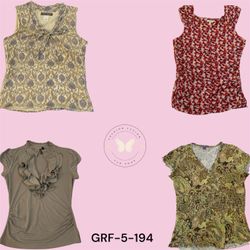 Y2K Floral Print Long Sleeve Poly Top for Women (G..
