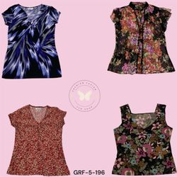 Women’s Y2K Floral Print Polyester Blouse (GRF-5-1..