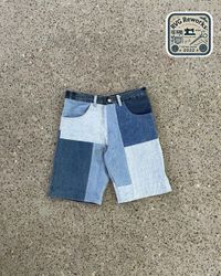 Upcycled Patchwork Denim Shorts