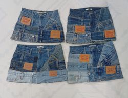 CR8623 UPCYCLED LEVI'S BELTED SKIRTS