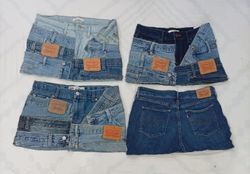 CR8625 UPCYCLED LEVI'S BELTED SKIRTS