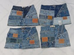 CR8627 UPCYCLED LEVI'S BELTED SKIRTS