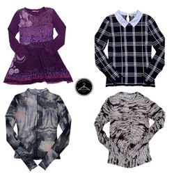 Y2K Mesh & Graphic Long Sleeve Tops Bundle (TG-008..