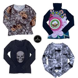 Vintage Printed Women Tops Collection Bundle (TG-0..