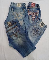CR8634 VINTAGE ROCK REVIVAL MEN JEANS
