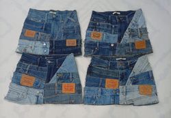 CR8636 UPCYCLED LEVI'S BELTED SKIRTS