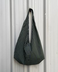 Upcycled Oxford Slouchy Bag