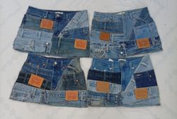 CR8638 UPCYCLED LEVI'S BELTED SKIRTS