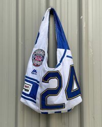 Upcycled Baseball Jersey Shoulder Bag