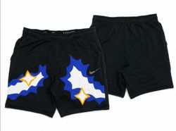 CR1668 UPCYCLED ABSTRACT PATCHWORK SHORTS