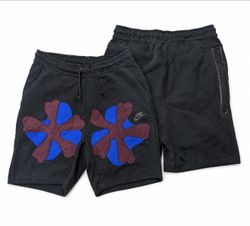 CR1669 UPCYCLED FLOWER PATCHWORK SHORTS