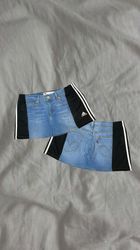 Upcycled Adidas Denim Skirt