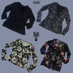 Y2K All Black Rave Full Sleeve Tops (AA-875)