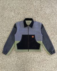 Upcycled Contrast Panel Workwear Jacket