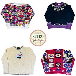 Vintage cottage core jumpers(E)