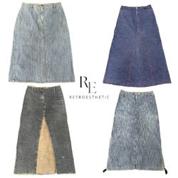Y2K NYC IT GIRL DENIM MAXI SKIRT RE-3277