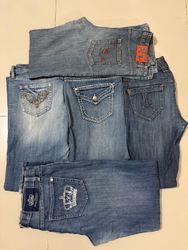 Y2K bestickte & verzierte Jeans