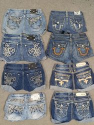HD1473 Ladies Upcycled Branded Micro Mini Shorts