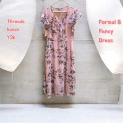 TH# 0116 Y2K Pearl Lace Trim Slip Dress