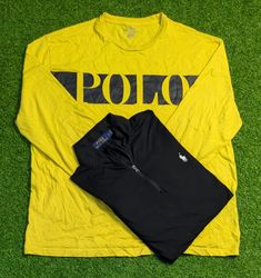 5774 _ Ralph Lauren Long Sleeves T-Shirts 1 ¼ Zip