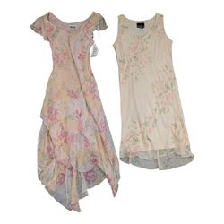 Ethereal 100% Silk Dress | Romantic Floral Fairy V..