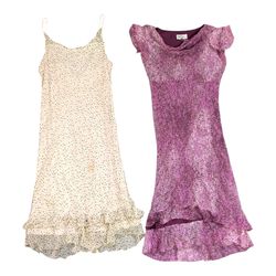 Premium Pure Silk Y2K Dress | Flowery Beaded State..