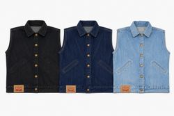 CR1682 UPCYCLED DENIM BUTTON VEST