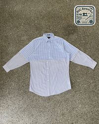 Upcycled Panelled Button-Up Shirt