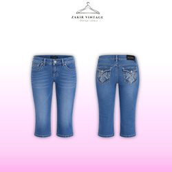 Y2K emblished Capri jeans