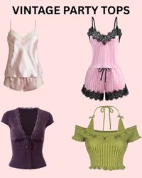 Vintage Y2K Party Tops #210526