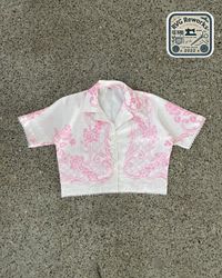 Upcycled Table-cloth Crop Shirt