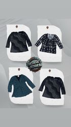 Y2K Patterned Poly Blouse