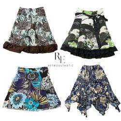 Y2K Era Cyber Girl Midi Skirts RE-3286