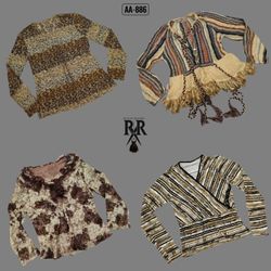 Y2K Earthy Tone Mix Full Sleeve tops (AA-886)