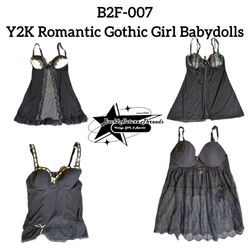 Y2K Romantic Goth Girl Babydolls (B2F-007)