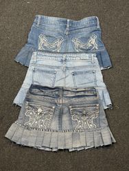Upcycled Y2K Denim Skirts