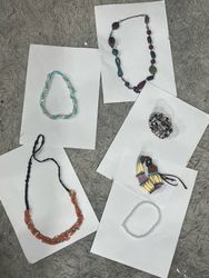 (FV-1493) Boho Handmade Jewellery Bundle Beaded Ne..