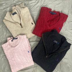 Ralph Lauren Cable Knit and 1/4 Zip Sweaters
