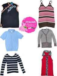y2k stripe knitwear