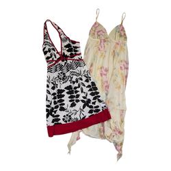 Y2K Fairycore Floral Mini Dress | Beaded Details |..
