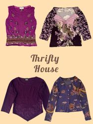 Retro Purple It-Girl Y2k Tops(TH/415)