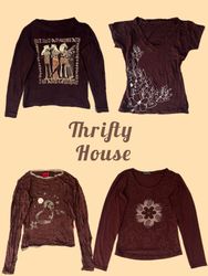 Just £5PP; Dark Brown Y2k Tops(TH/416)