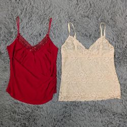 Coquette Y2K Camisoles | Lace Trim Floral Mini Top..
