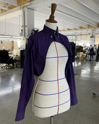 Upcycled Cropped Bolero Button-Up