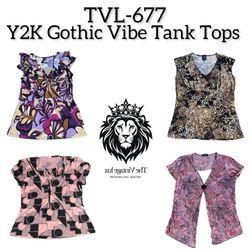 Y2K Gothic Vibe Tank Tops (TVL-677)