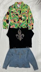 Y2K Denim Jacket Embroidered B # 094