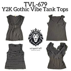 Y2K Gothic Vibe Tank Tops (TVL-679)