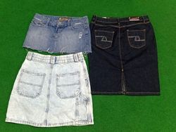 Mms489 Unbranded Denim Mini Skirt