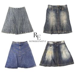 Y2k NYC IT GIRL DENIM MIDI SKIRT RE-3291
